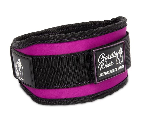 Gorilla Wear 4 Inch Women's Lifting Belt - Black/Purple