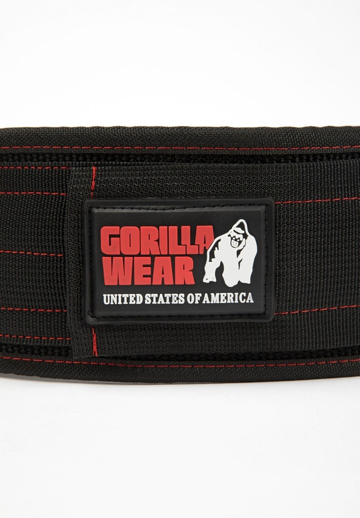 GW 4 Inch Nylon Belt black/red