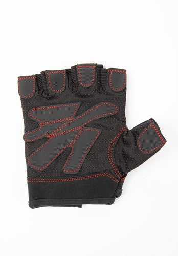 Women's Fitness Gloves - Black/Red Stitched