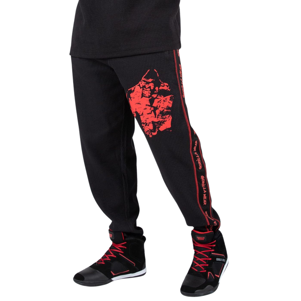 Buffalo Old School Workout Pants - Black/Red 