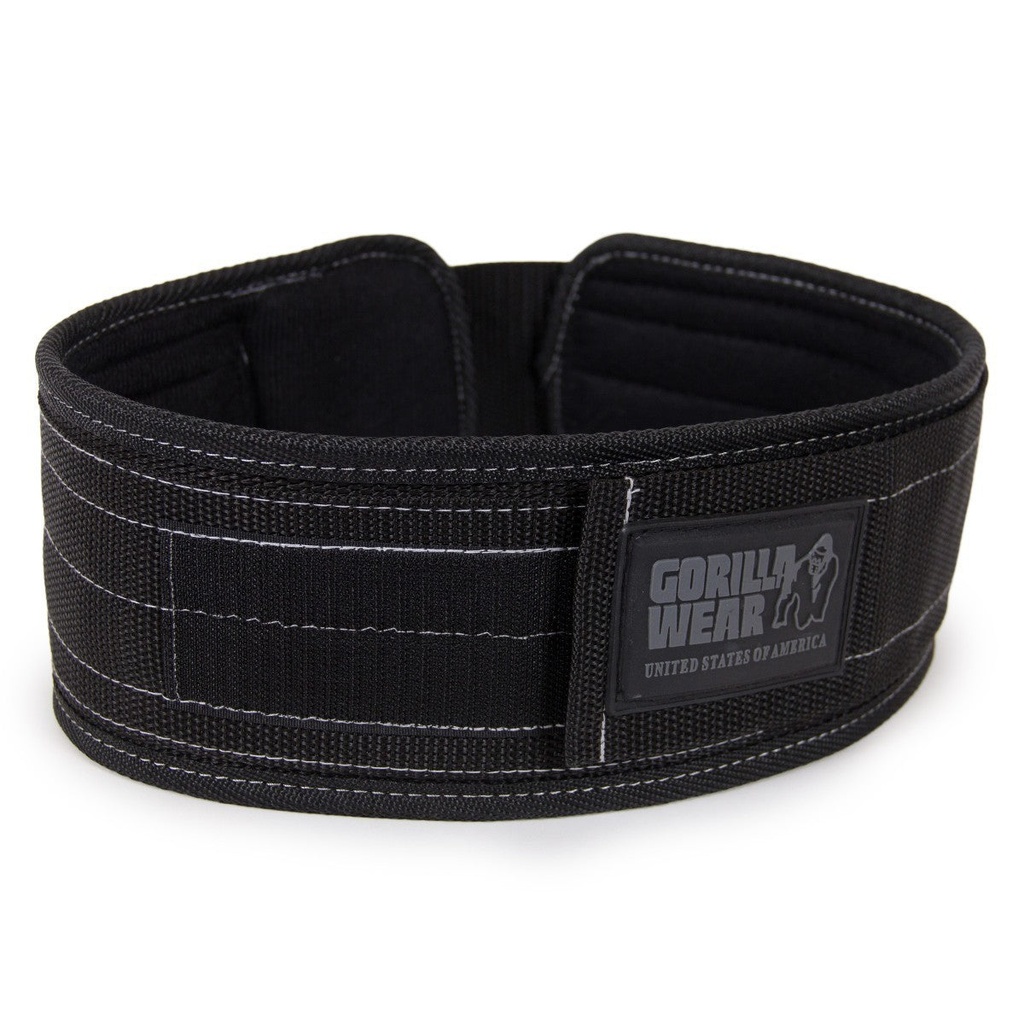 Gorilla Wear 4 Inch Nylon Lifting Belt - Black/Gray 