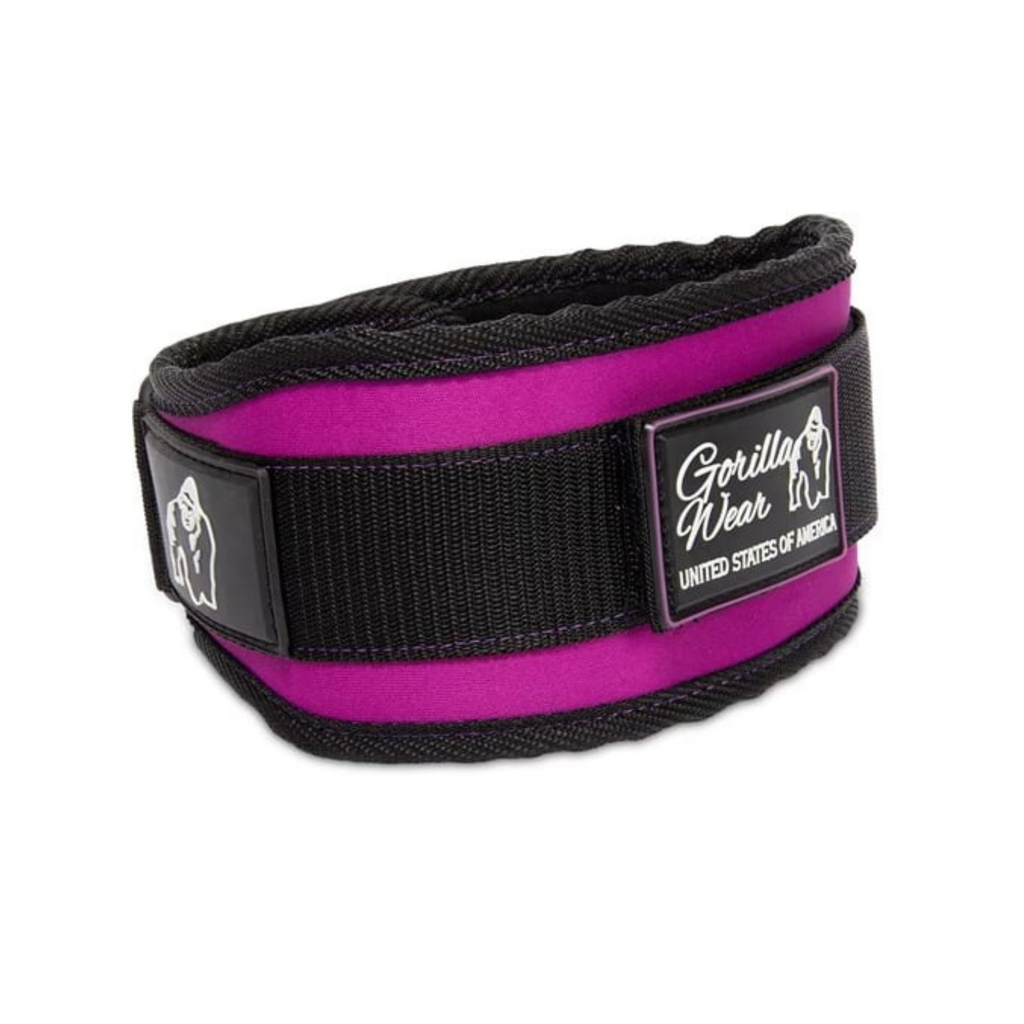 Gorilla Wear 4 Inch Women's Lifting Belt - Black/Purple 