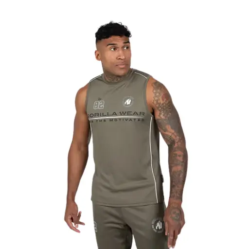 GW BROXTON TANK TOP ARMY GREEN