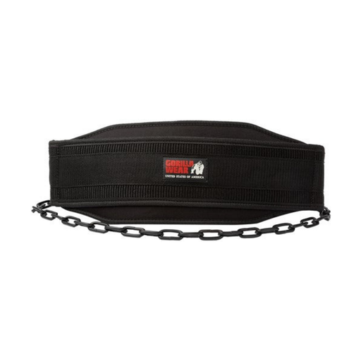 [697] Gorilla Wear Nylon Dip Belt - Black 